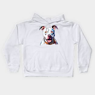 Expressionist Portrait of Pit Bull Terrier Kids Hoodie